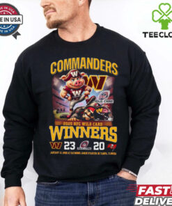 Official Commanders 2025 NFC Wild Card Winners Washington Commanders Beat Tampa Bay Buccaneers 23 20 Mascot Jan 12, 2025 Shirt