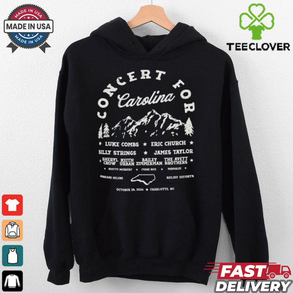 Official Concert For Carolina Luke Combs Eric Church October 26, 2024 Shirt Official Concert For Carolina Luke Combs Eric Church October 26, 2024 Shirt