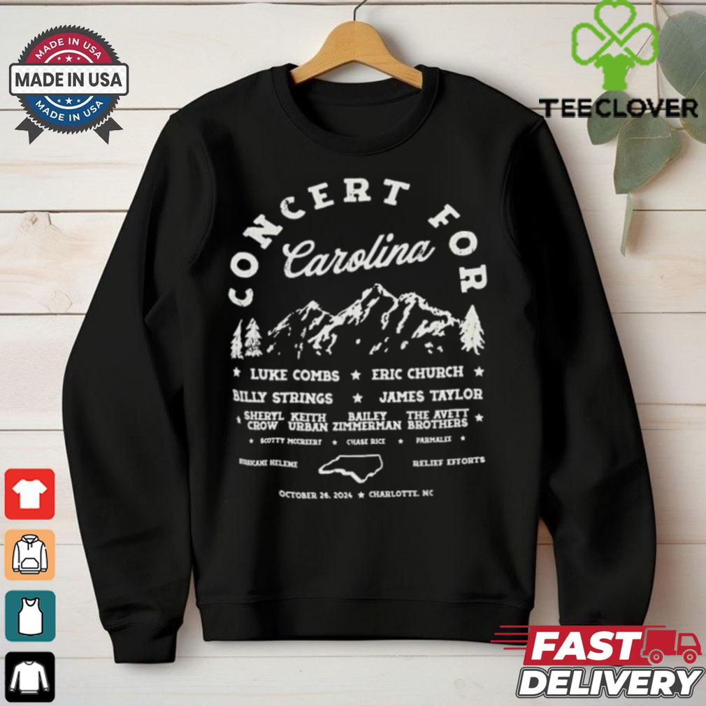 Official Concert For Carolina Luke Combs Eric Church October 26, 2024 Shirt Official Concert For Carolina Luke Combs Eric Church October 26, 2024 Shirt