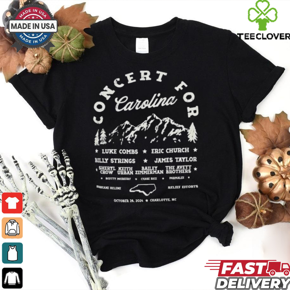Official Concert For Carolina Luke Combs Eric Church October 26, 2024 Shirt Official Concert For Carolina Luke Combs Eric Church October 26, 2024 Shirt