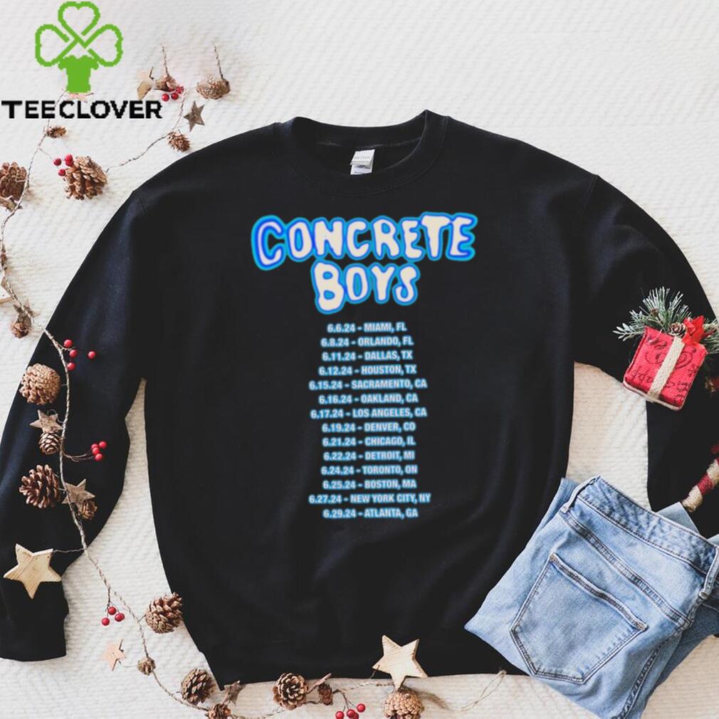 Official Concrete Boys Tour Dates Shirt Official Concrete Boys Tour Dates Shirt