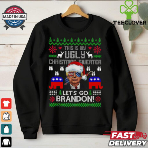 Official Conservative Santa Trump This Is My Ugly Christmas 2024 Shirt Let’s Go Brandon Ugly Christmas 2024 Shirt