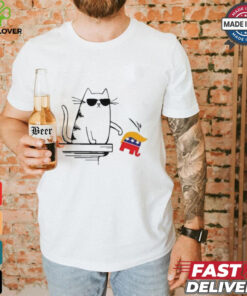 Official Cool Cat Knock Over Trump Elephant Hair 2024 Shirt