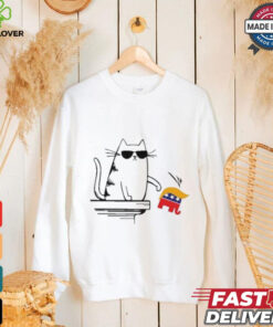 Official Cool Cat Knock Over Trump Elephant Hair 2024 Shirt