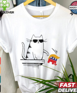 Official Cool Cat Knock Over Trump Elephant Hair 2024 Shirt