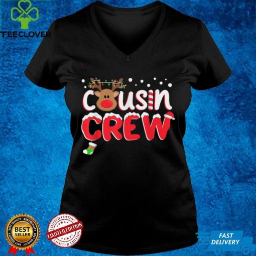 Official Cousin Crew Christmas 2021 Family Matching Pajamas Santa Elf T Shirt Hoodie, Sweat