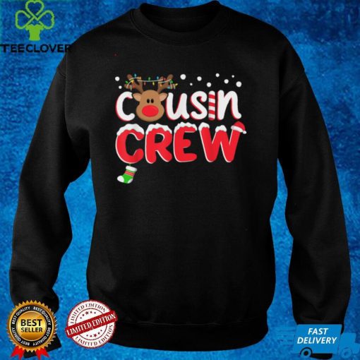 Official Cousin Crew Christmas 2021 Family Matching Pajamas Santa Elf T Shirt Hoodie, Sweat