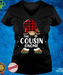 Official Cousin Gnome Buffalo Plaid Matching Family Christmas Pajama T Shirt