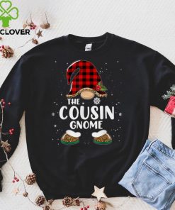 Official Cousin Gnome Buffalo Plaid Matching Family Christmas Pajama T Shirt