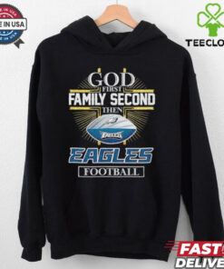 Official Cross god first family second then Philadelphia Eagles football shirt