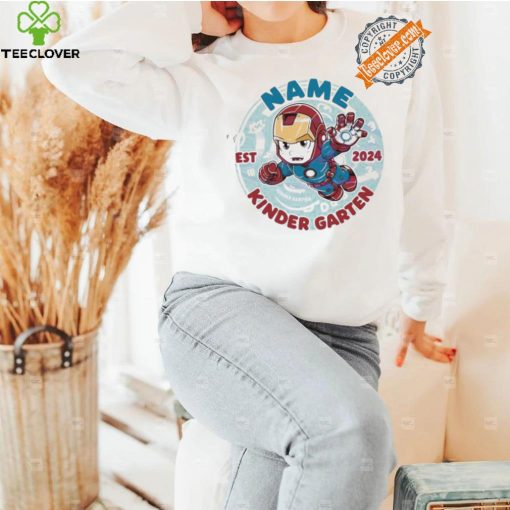 Official Custom hero iron man kindergarten est 2024 shirt