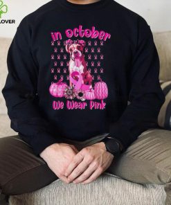 Official Cute We Wear Pink Boxer Breast Cancer Pumpkin Halloween T Shirt