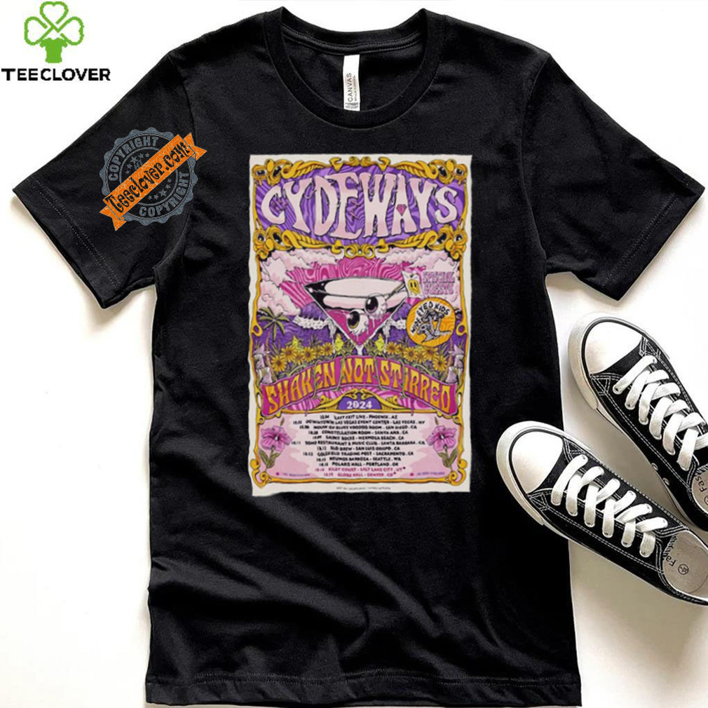 Official Cydeways Shaken Not Stirred 2024 Tour Poster shirt Official Cydeways Shaken Not Stirred 2024 Tour Poster shirt