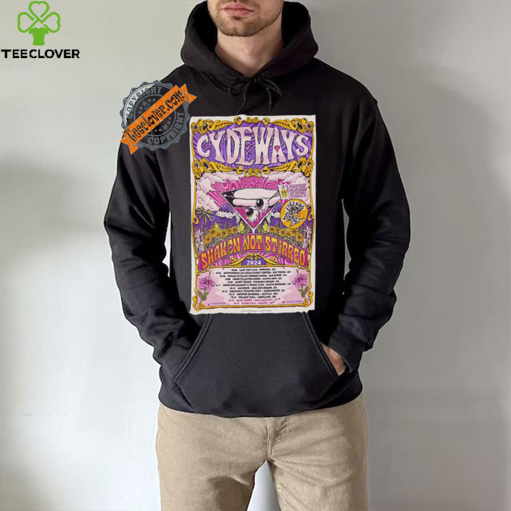 Official Cydeways Shaken Not Stirred 2024 Tour Poster shirt Official Cydeways Shaken Not Stirred 2024 Tour Poster shirt