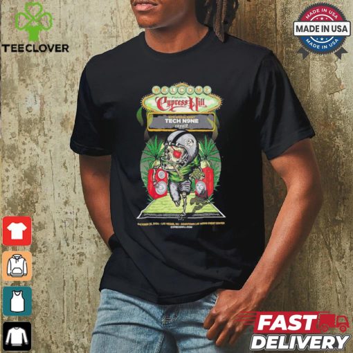 Official Cypress Hill With Special Guest Tech N9ne Copote Live Poster For Downtown Las Vegas Event Centrer In Las Vegas NV On October 26th 2024 shirt