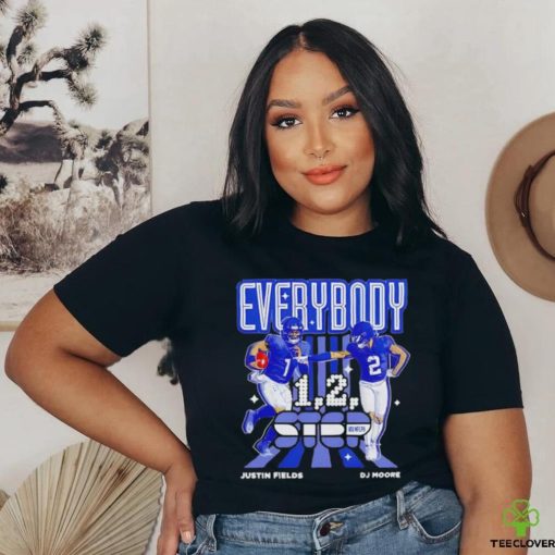 Official DJ Moore And Justin Fields Everybody Chicago Bears 1 2 Step Shirt