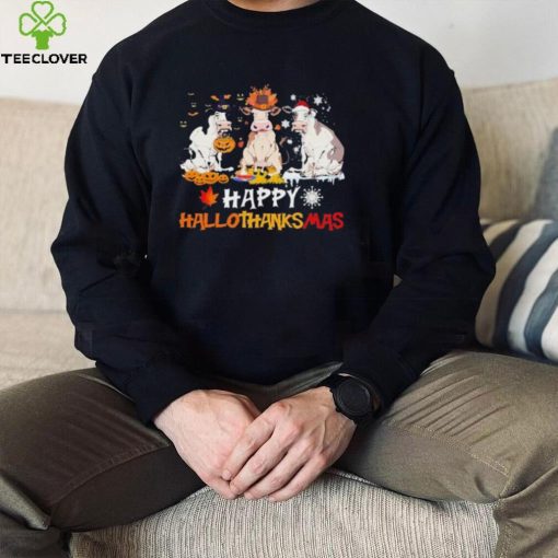 Official Dairy Cows Happy Hallothanksmas Halloween thanksgiving Christmas hoodie, sweater, longsleeve, shirt v-neck, t-shirt