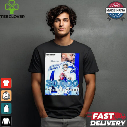 Official Dak Prescott QB Dallas Cowboys 30000 Passing Yards Shirt