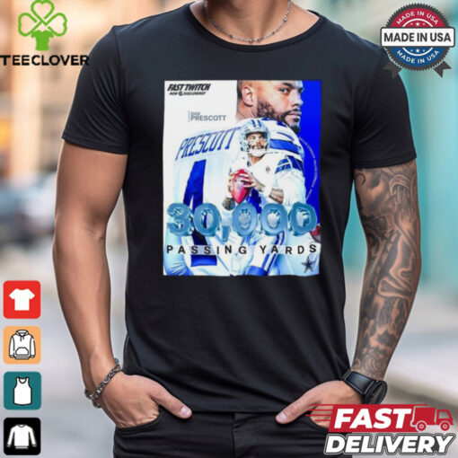Official Dak Prescott QB Dallas Cowboys 30000 Passing Yards Shirt