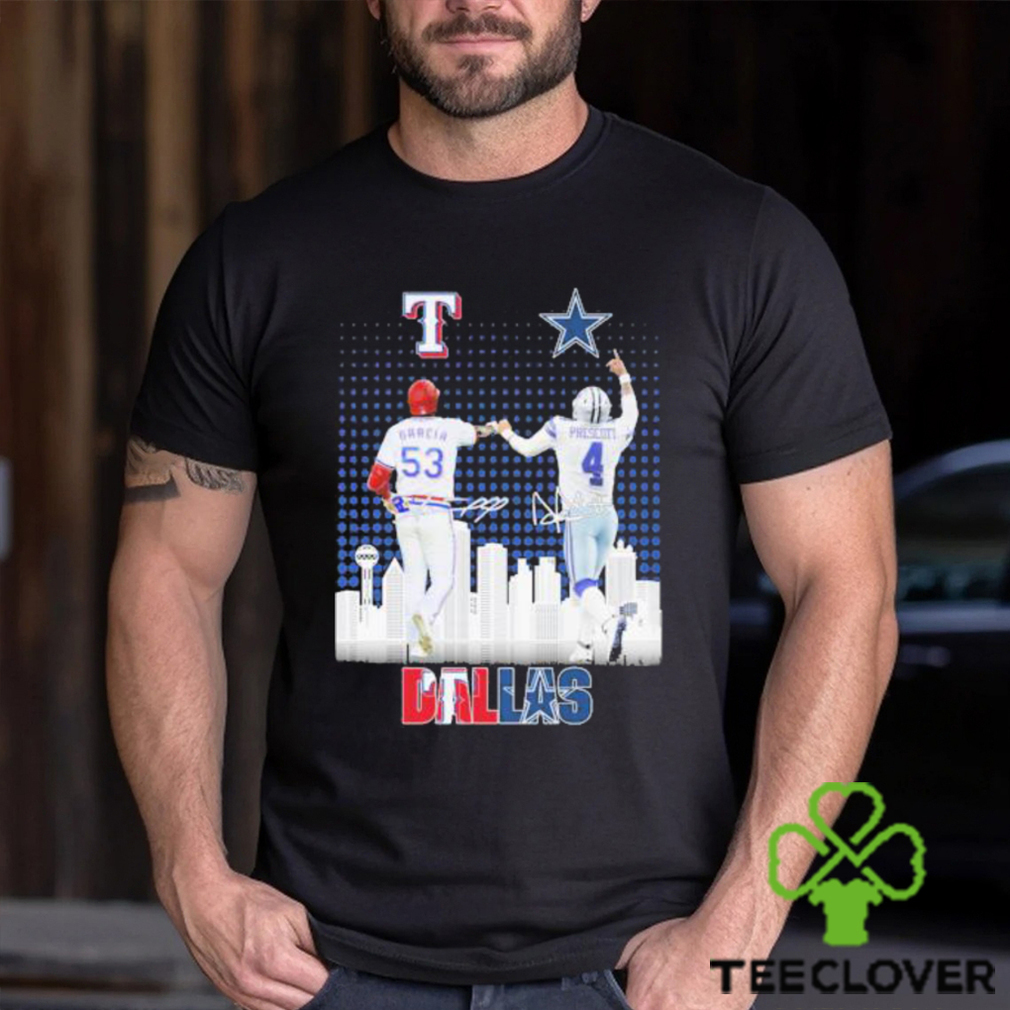 Official Dallas Adolis García and Dak Prescott signatures shirt Official Dallas Adolis García and Dak Prescott signatures shirt