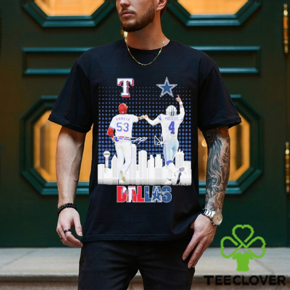 Official Dallas Adolis García and Dak Prescott signatures shirt Official Dallas Adolis García and Dak Prescott signatures shirt