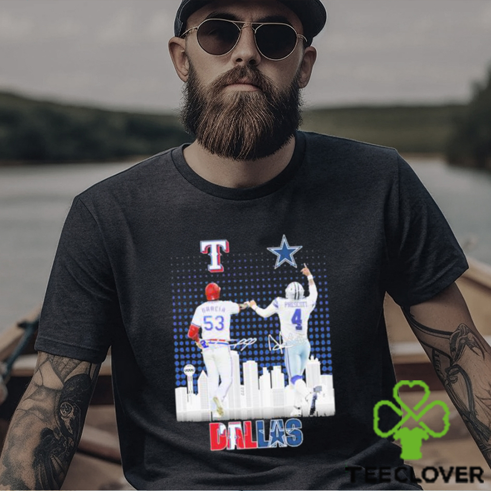Official Dallas Adolis García and Dak Prescott signatures shirt Official Dallas Adolis García and Dak Prescott signatures shirt