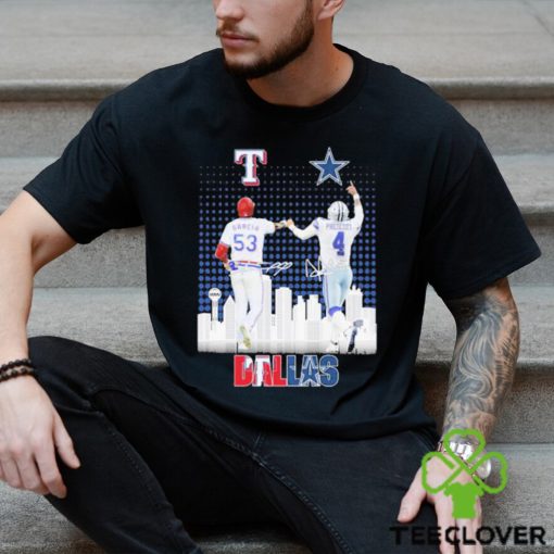 Official Dallas Adolis García and Dak Prescott signatures shirt