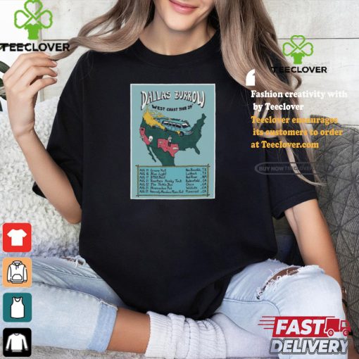 Official Dallas Burrow West Coast Tour 2024 Poster Shirt