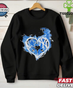 Official Dallas Cowboys And New York Yankees Heart Shirt