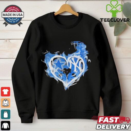 Official Dallas Cowboys And New York Yankees Heart Shirt