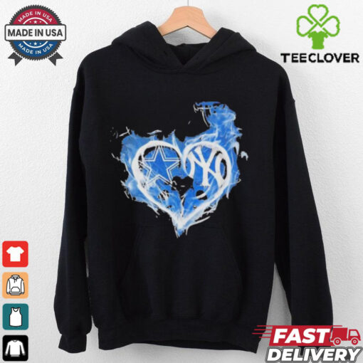 Official Dallas Cowboys And New York Yankees Heart Shirt