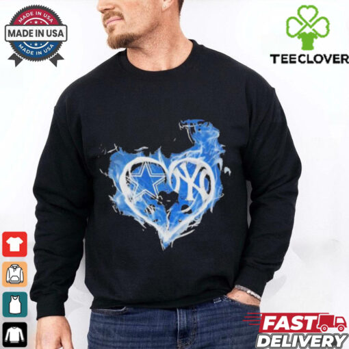 Official Dallas Cowboys And New York Yankees Heart Shirt