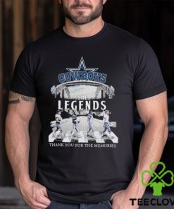 Official Dallas Cowboys The Legend thank You for the memories abbey road signatures shirt
