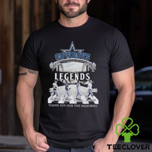 Official Dallas Cowboys The Legend thank You for the memories abbey road signatures shirt