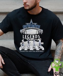 Official Dallas Cowboys The Legend thank You for the memories abbey road signatures shirt