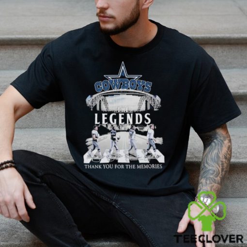 Official Dallas Cowboys The Legend thank You for the memories abbey road signatures shirt