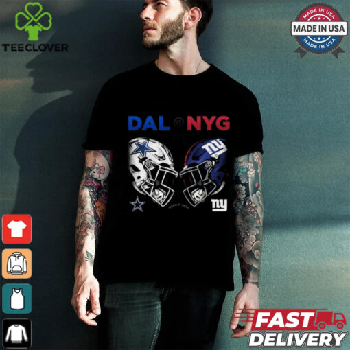 Official Dallas Cowboys vs New York Giants NFL Week 4 2024 Helmet Matchup Shirt