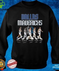 Official Dallas Mavericks Bullock and Finney Smith and Dinwiddie and Brunson and Doncic abbey road signatures shirt