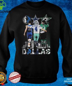Official Dallas Mavericks Doncic 11 Dallas Cowboys Prescott 4 Dallas Stars Benn 14 Signatures Dallas City Shirt
