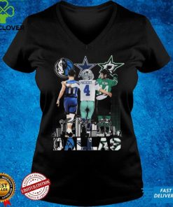 Official Dallas Mavericks Doncic 11 Dallas Cowboys Prescott 4 Dallas Stars Benn 14 Signatures Dallas City Shirt