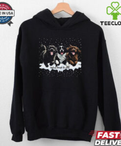 Official Dashing through the snow newfoundland dogs Christmas 2024 T shirt