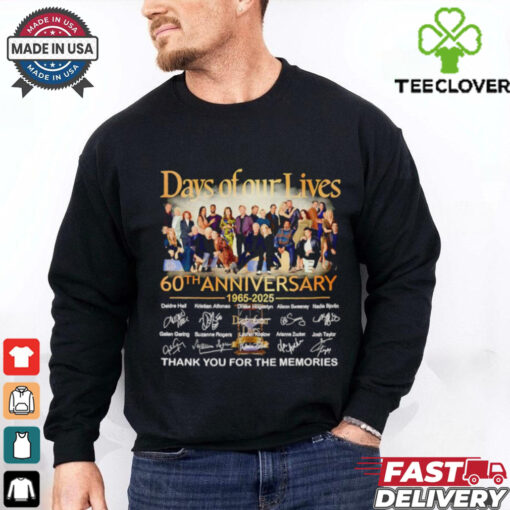 Official Days of our lives 60th anniversary 1965 2025 thank you for the memories shirt