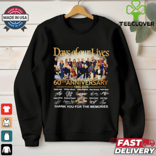 Official Days of our lives 60th anniversary 1965 2025 thank you for the memories shirt