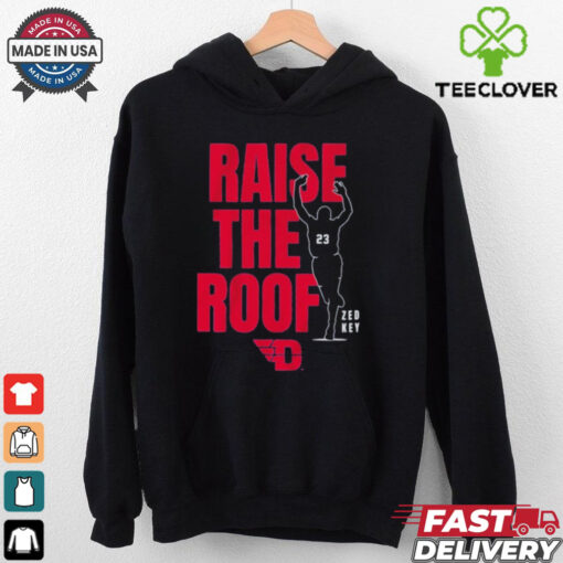 Official Dayton Basketball Zed Key Raise the Roof Shirt