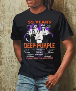 Official Deep Purple 55 Years 1963 2023 Signatures Thank You For The Memories Shirt