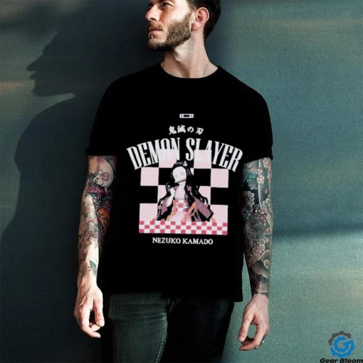 Official Demon Slayer Kimetsu No Yaiba Nezuko Checkered T shirt