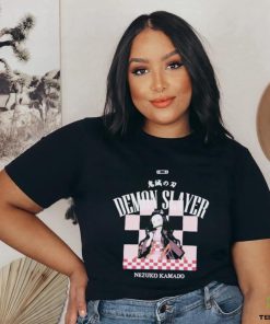 Official Demon Slayer Kimetsu No Yaiba Nezuko Checkered T shirt