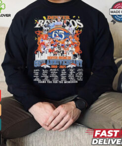 Official Denver Broncos 1960 2024 65th Anniversary Signature Thank You For The Memories Unisex T Shirt