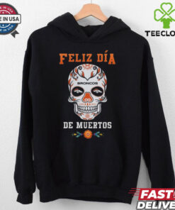 Official Denver Broncos Football Feliz Dia De Los Muertos Skull 2024 Shirt