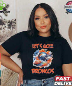 Official Denver Broncos Vintage Helmet Let’s Go Broncos shirt
